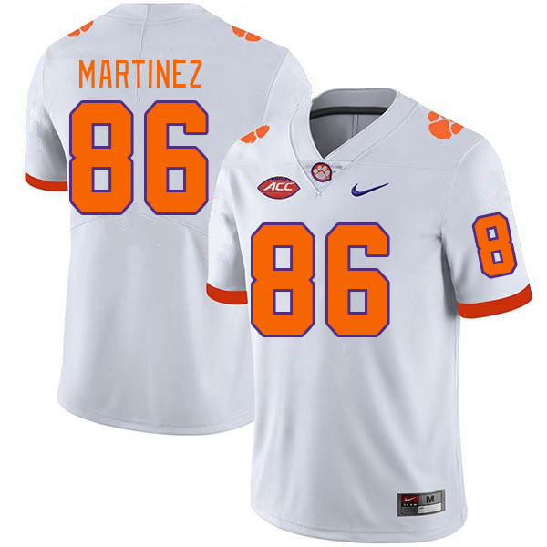Men's Clemson Tigers Tristan Martinez #86 College White NCAA Authentic Football Stitched Jersey 23EC30MV